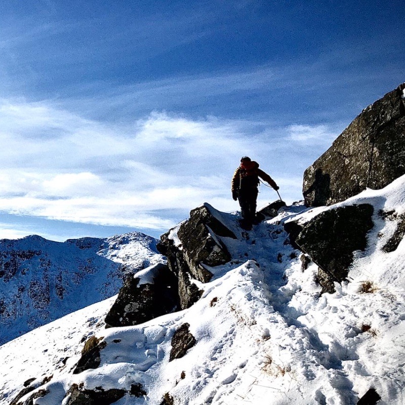 Winter mountaineering on Stob Coire nan lOCHAN Glen Coe