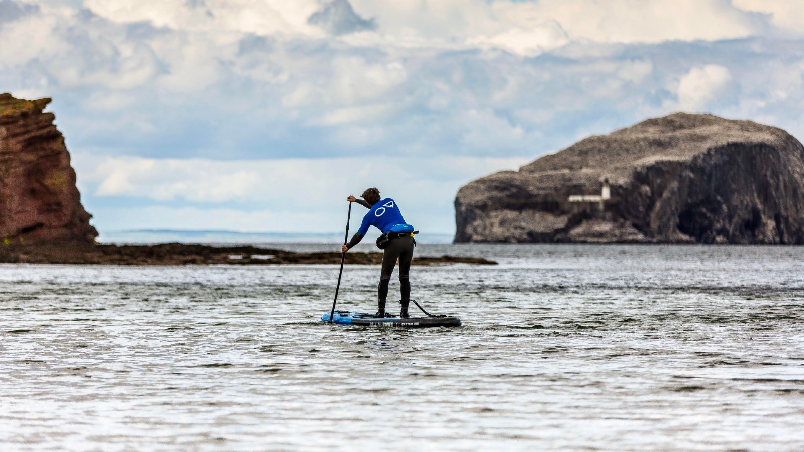 best paddle boarding sup in scotland seacliff beach bass rock