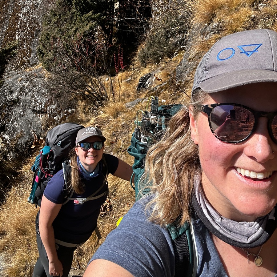 Two women trekking in Nepal