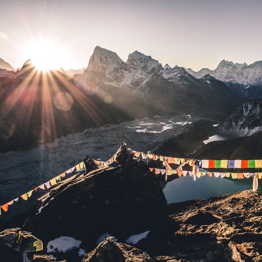 Sunrise over mount Everest